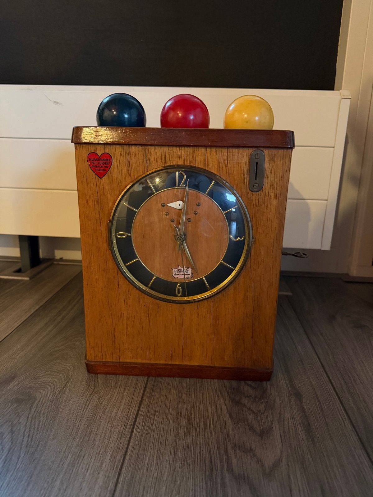 Vintage Jukebox Klok met Biljartballen, Ophalen of Verzenden