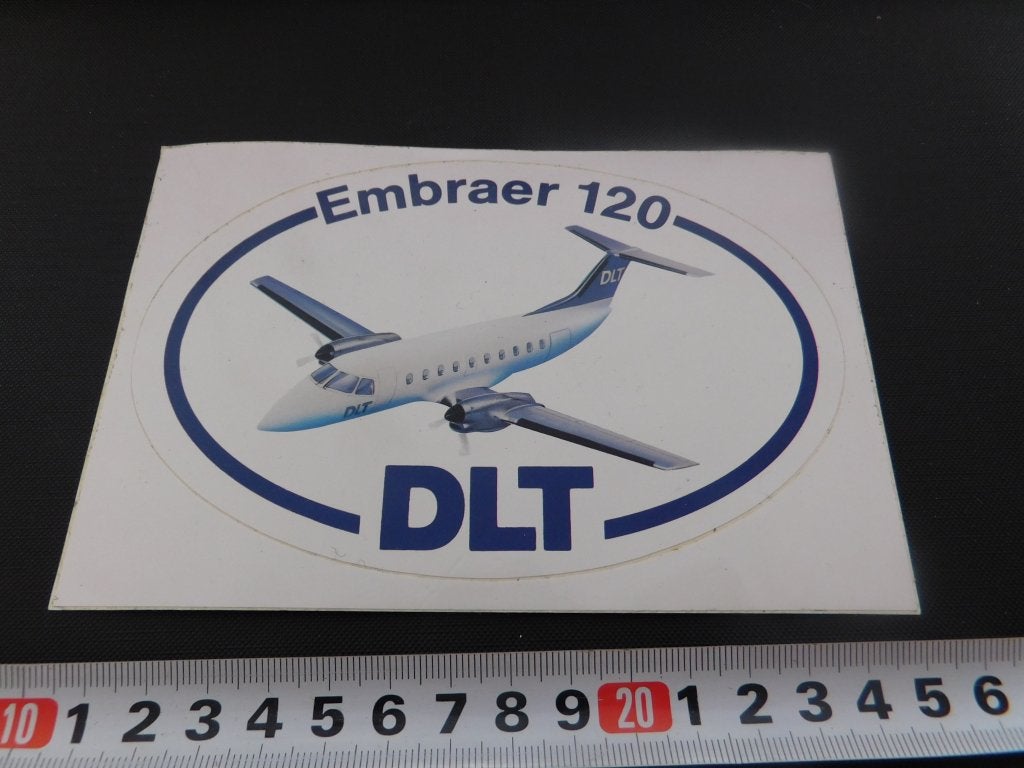 sticker Embraer 120  DLT   Luchtvaart, Ophalen, Zo goed als nieuw