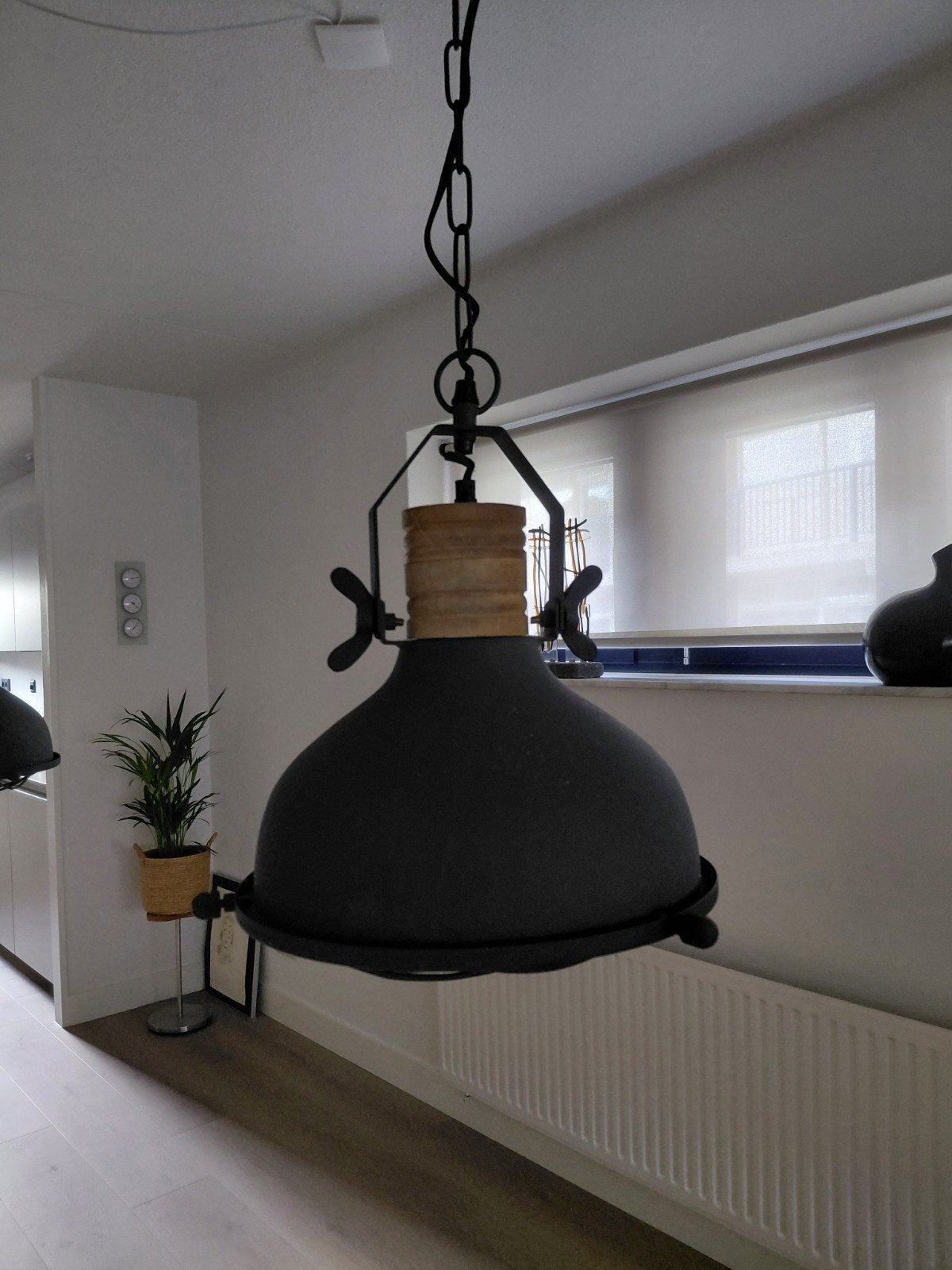 hanglampen 2 stuks metaal grijs, Ophalen, Zo goed als nieuw, Metaal