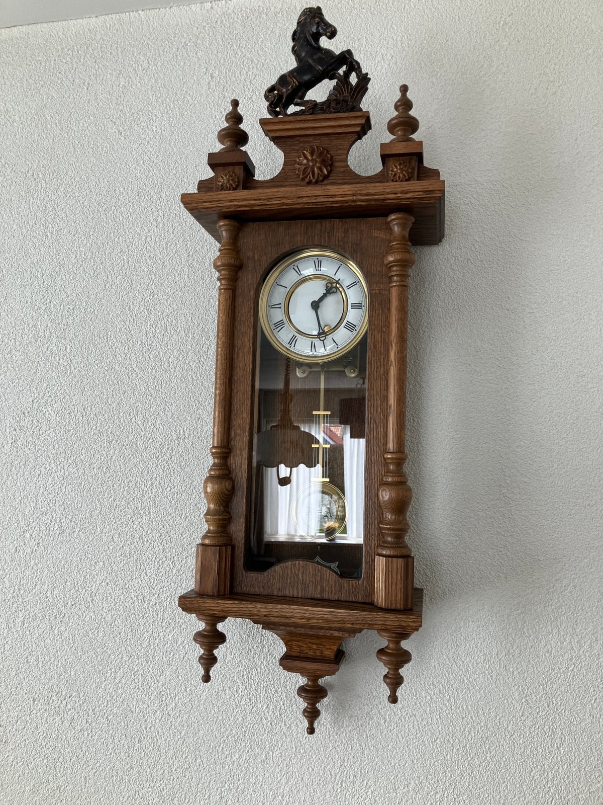 Wandklok opwindklok klok, Ophalen