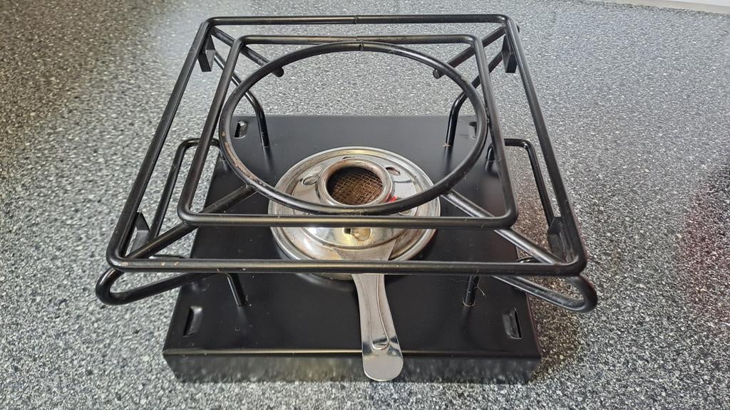 Vintage Fondueset - Rood met Bloemenpatroon, Witgoed en Apparatuur, Fonduesets, Fondueset, Ophalen of Verzenden, Zo goed als nieuw