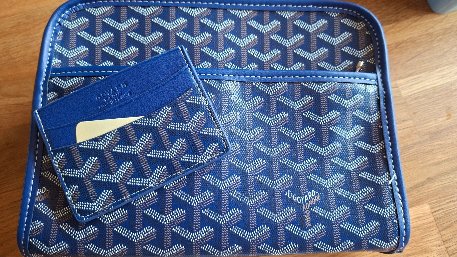 Toilettas en pashouder Goyard, Sieraden, Tassen en Uiterlijk, Toilettassen, Verzenden, Blauw, Jongen of Meisje