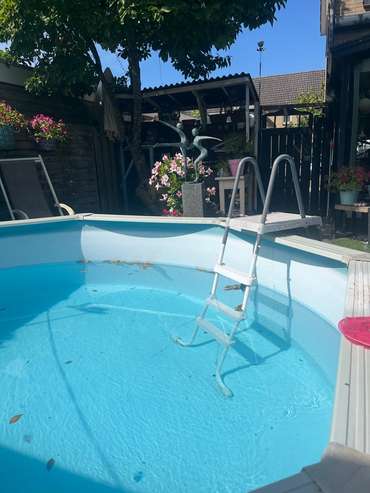 Opzetzwembad met warmtepomp en filterinstallatie, Gebruikt, 300 cm of meer, Ovaal, Ophalen