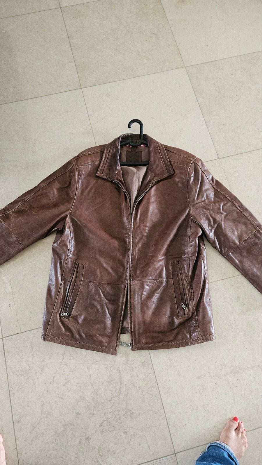 Bugatti leren herenjas bruin –heren- maat xl-  echt Lamm-Nap, Kleding | Heren, Ophalen of Verzenden, Bruin