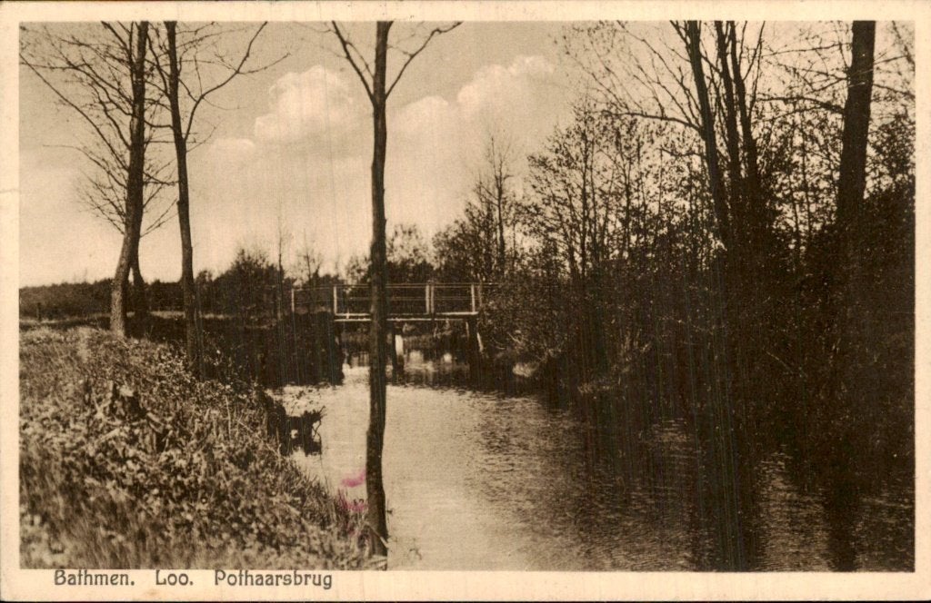 Bathmen - Pothaarsbrug - Loo, Ophalen of Verzenden, 1940 tot 1960, Gelopen, Overijssel