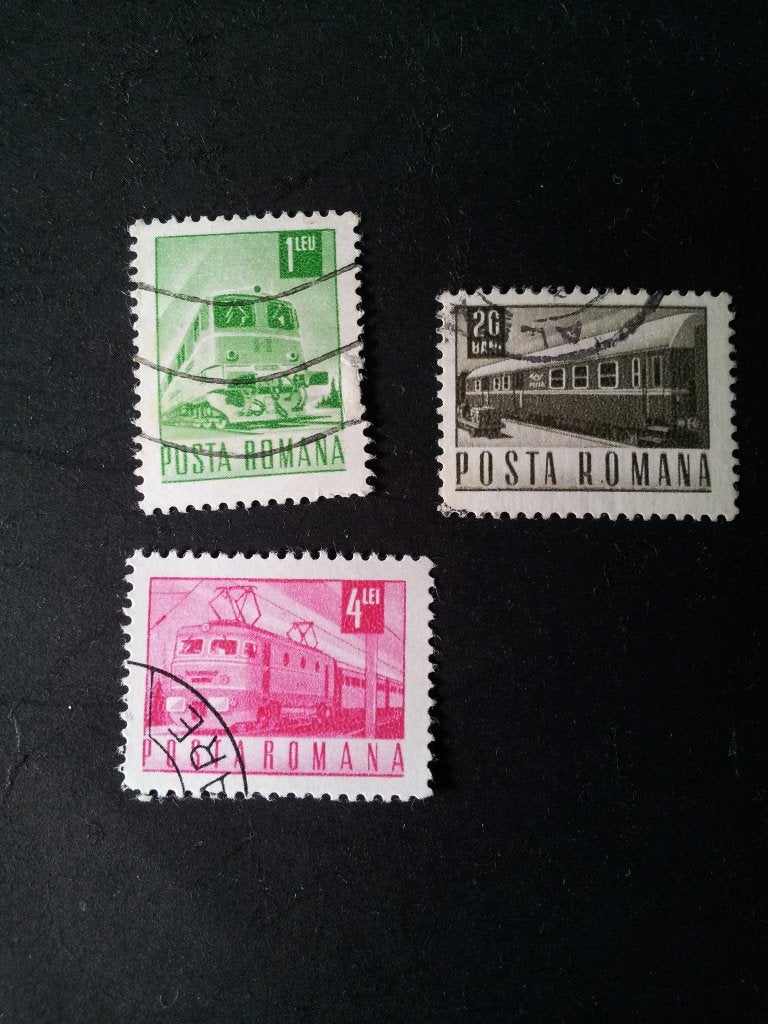 Roemenië B vervoer treinen gestempeld, Ophalen of Verzenden, Overige landen, Gestempeld