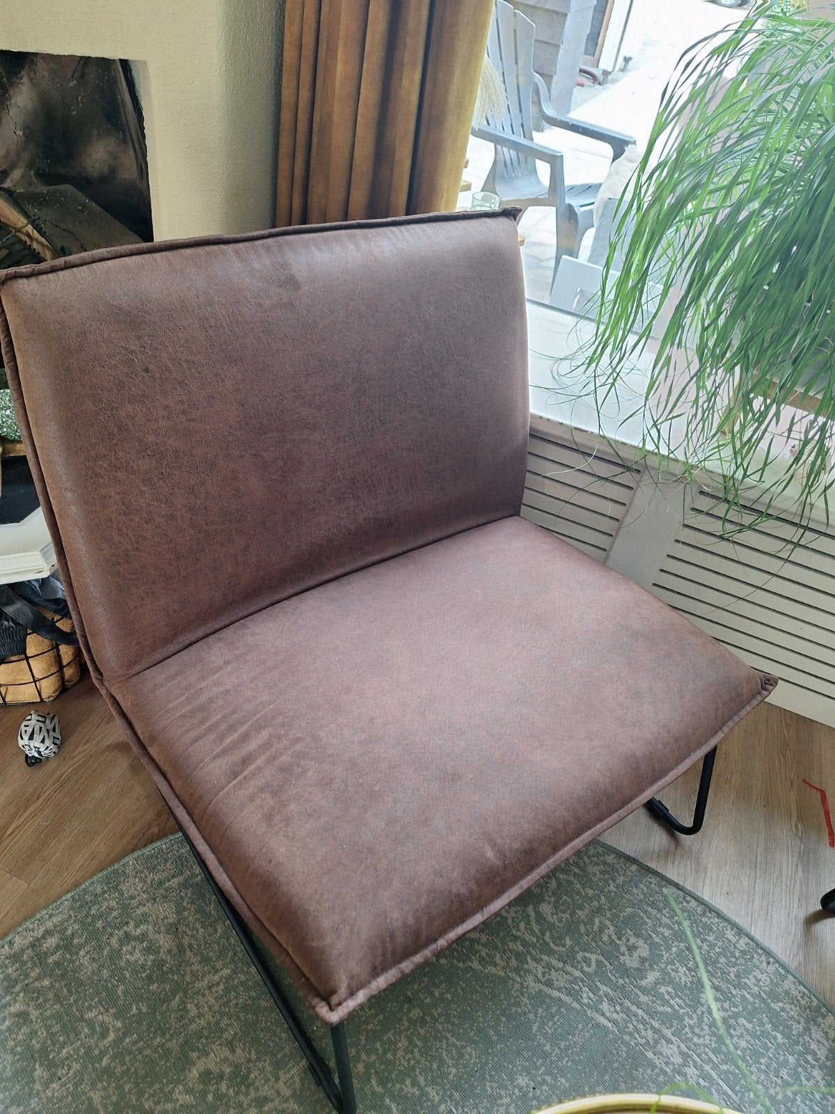 2 love seats zonder armleuningen - 80x80x65 cm, Huis en Inrichting, Fauteuils, Ophalen, Gebruikt, Minder dan 75 cm, 75 tot 100 cm