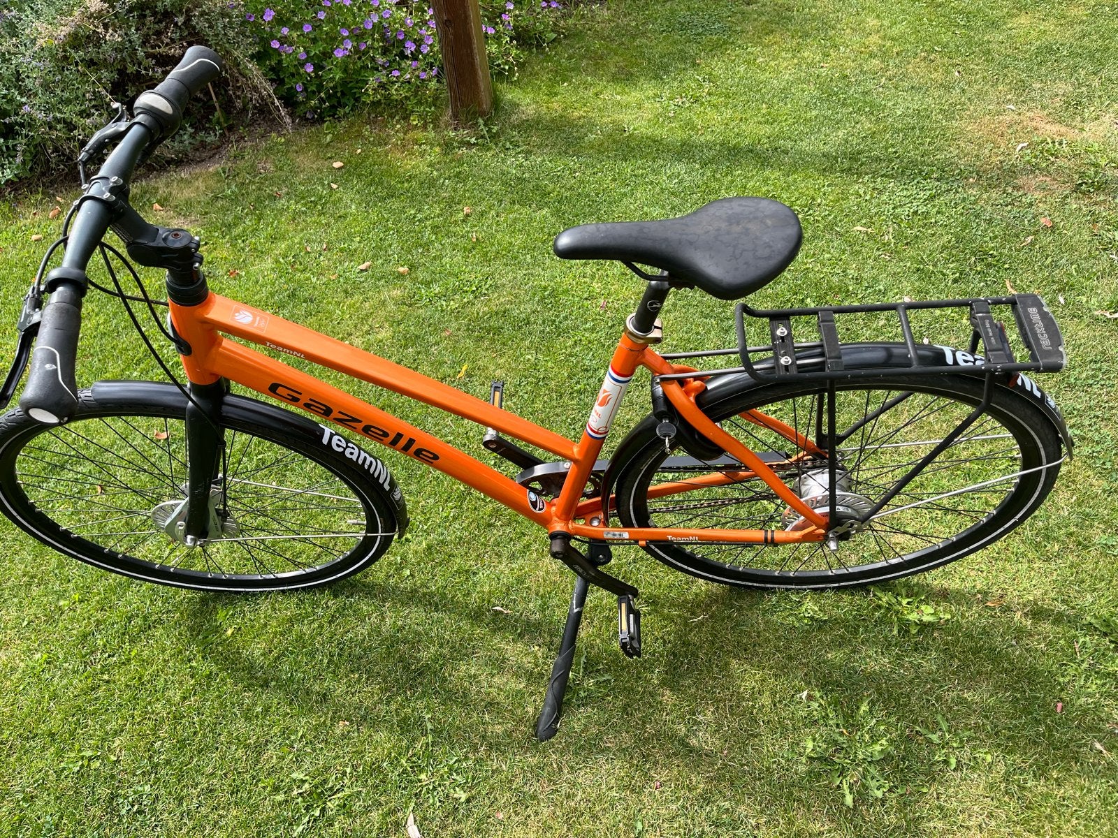 Gazelle TeamNL fiets - Oranje met versnellingen, Fietsen en Brommers, Fietsen | Dames | Damesfietsen, Ophalen, 53 tot 56 cm, Versnellingen