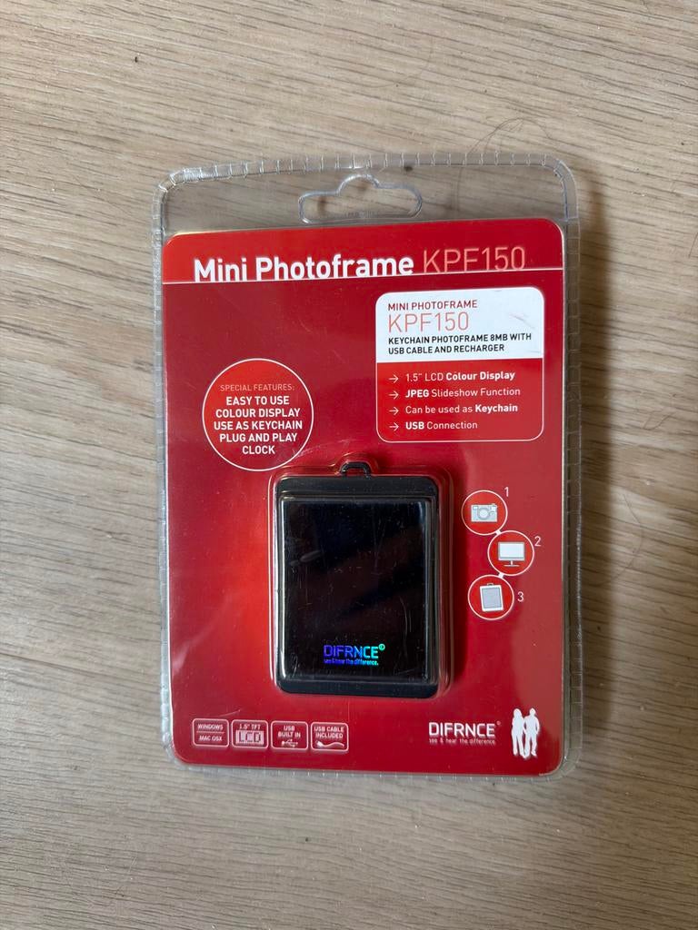 Mini Photoframe KPF150 - nieuw, Ophalen of Verzenden, Nieuw, Minder dan 1 GB, Kleiner dan 8 inch