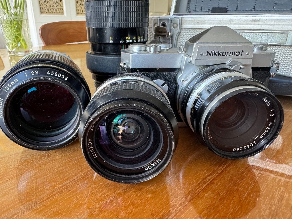 Nikkormat FT + lenzen, Ophalen of Verzenden, Gebruikt, Spiegelreflex, Nikon