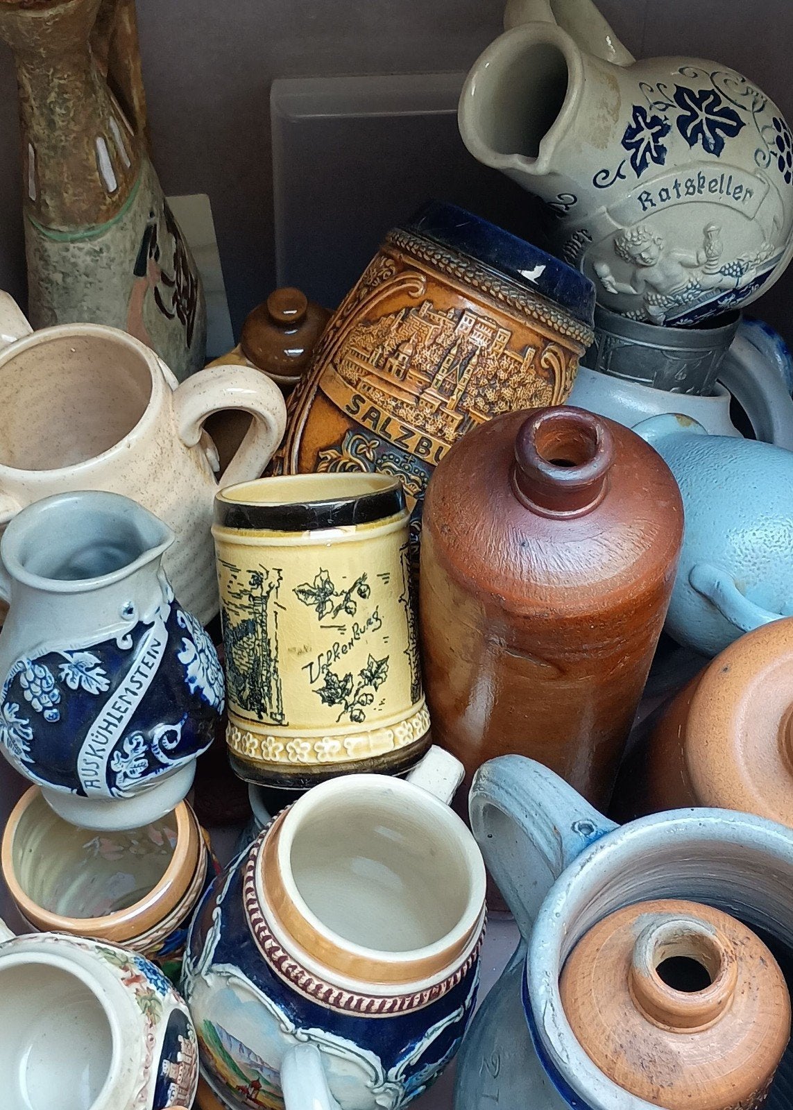 Grote verzameling antieke kruiken en bierpullen, Ophalen of Verzenden