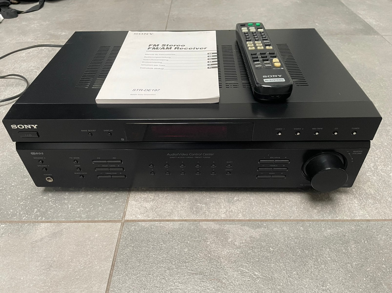 Sony STR-DE197 stereo receiver, Ophalen, Gebruikt, 60 tot 120 watt, Sony
