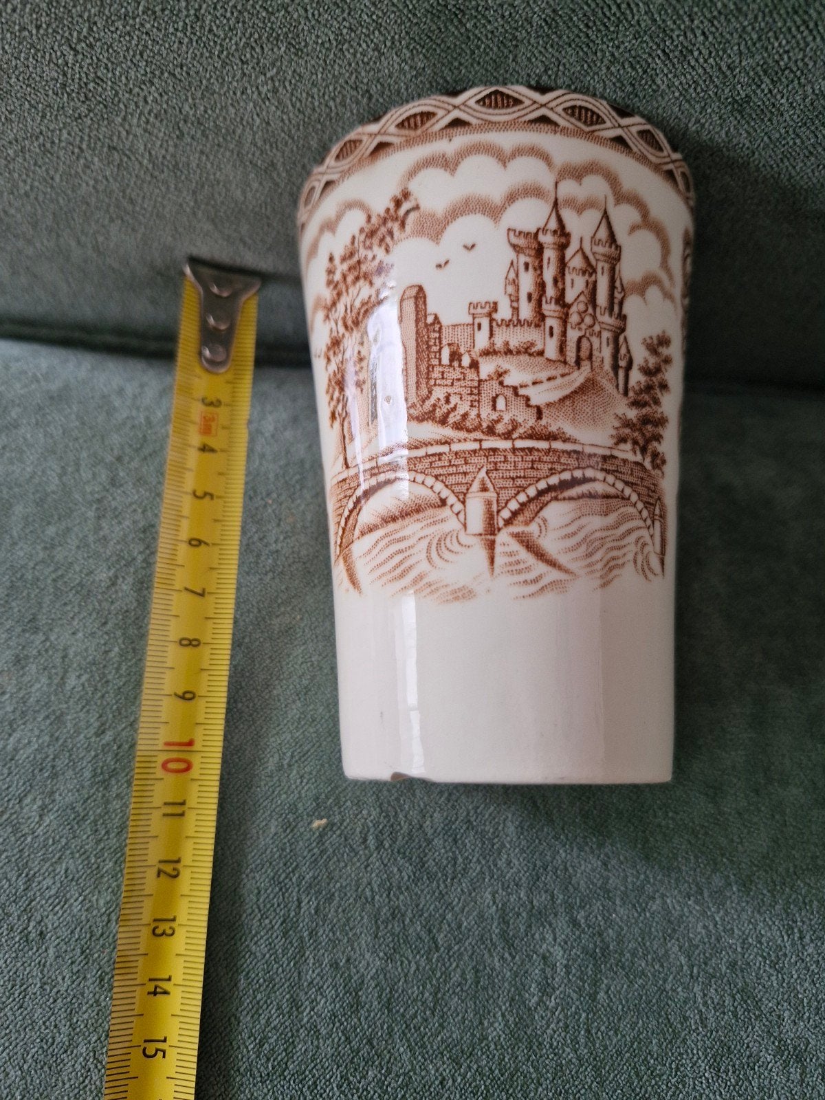 Vintage Petrus Regout Maastricht 'British Castles' beker, Ophalen of Verzenden