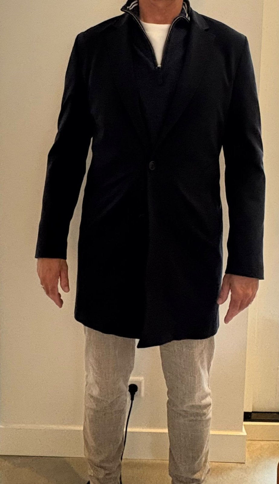Hugo Boss Heren Jas - mt 52 Zo goed als nieuw, Maat 52/54 (L), Blauw, Ophalen of Verzenden, Zo goed als nieuw