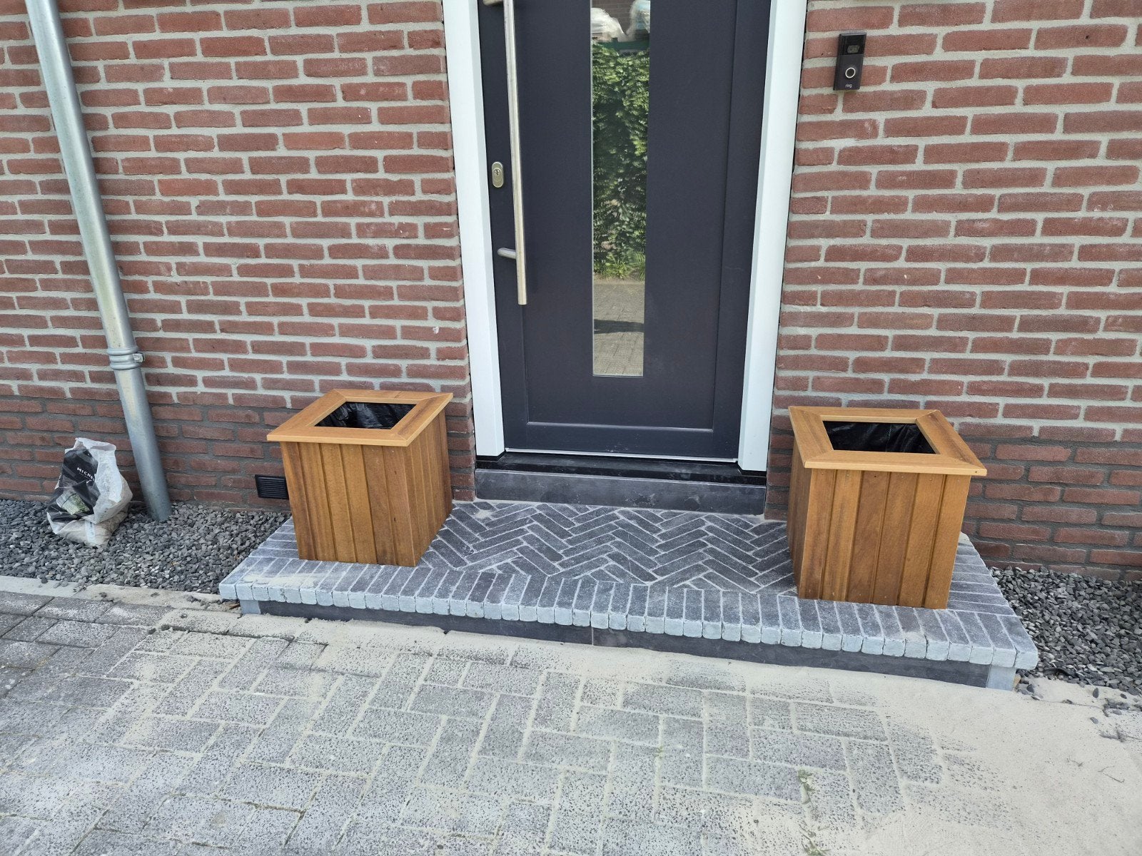 hardhouten bloembak, plantenbak, Ophalen, Minder dan 60 cm, Vierkant, Nieuw