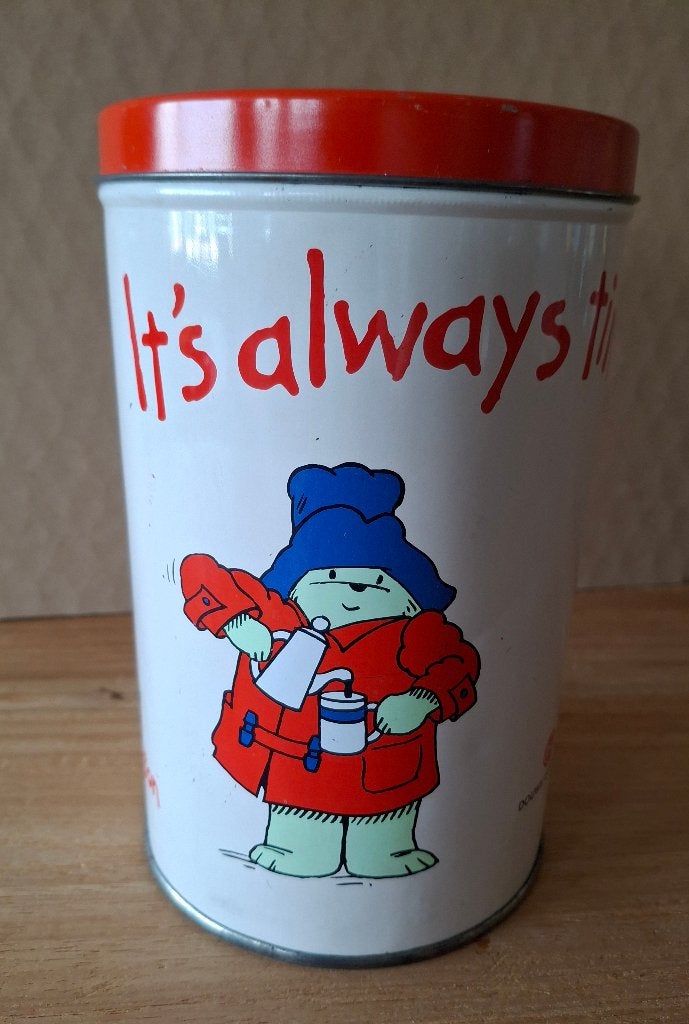Vintage Blik Paddington, 1995, Verzamelen, Ophalen of Verzenden, Gebruikt, Overige, Douwe Egberts