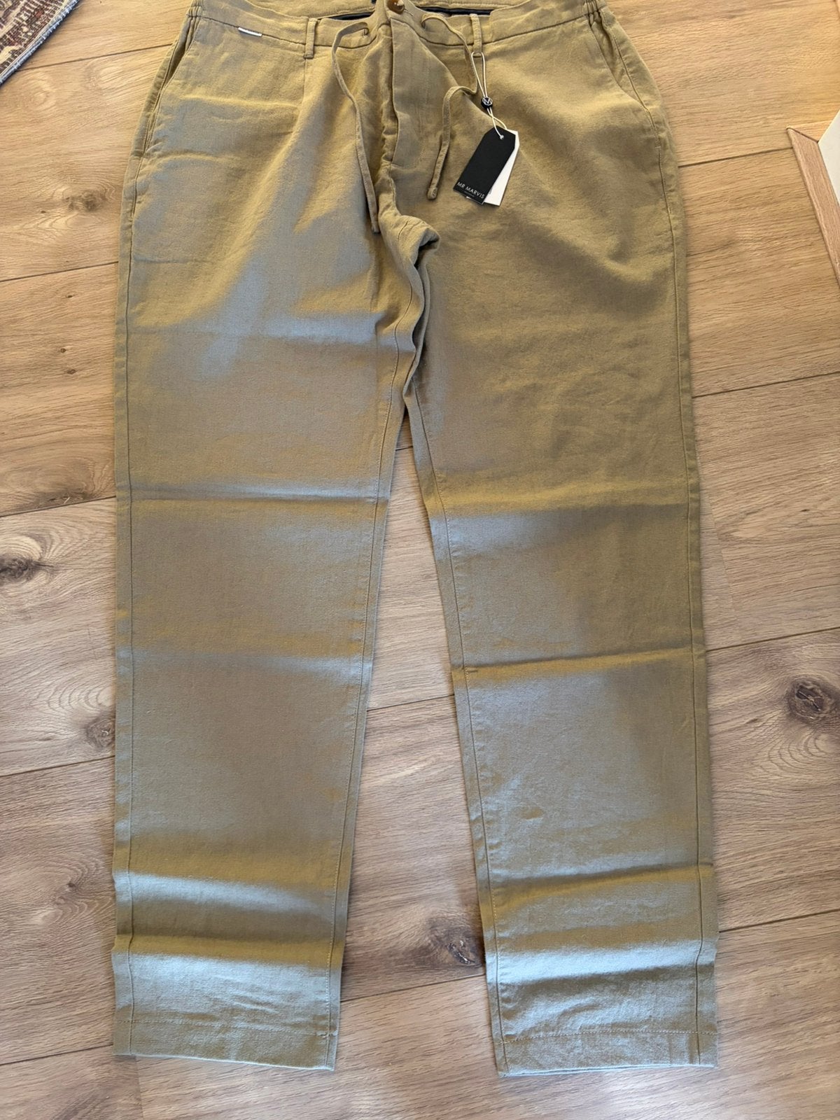 Mr Marvis linnen broek NIEUW W38 L32, Ophalen of Verzenden, Nieuw, Maat 56/58 (XL), Beige