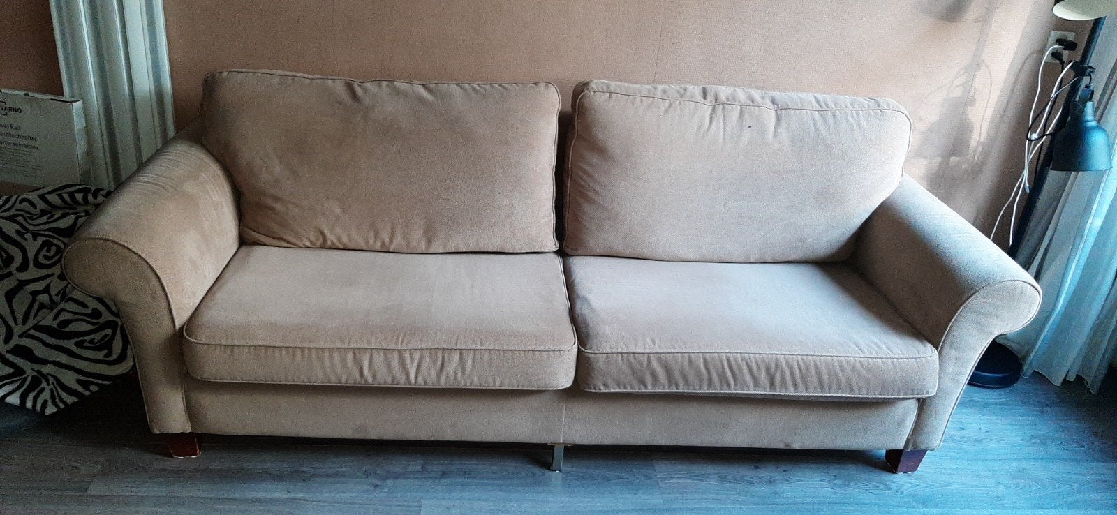 Gratis comfortabele bank met wasbare hoezen, Huis en Inrichting, Ophalen, Gebruikt, Tweepersoons, 75 tot 100 cm