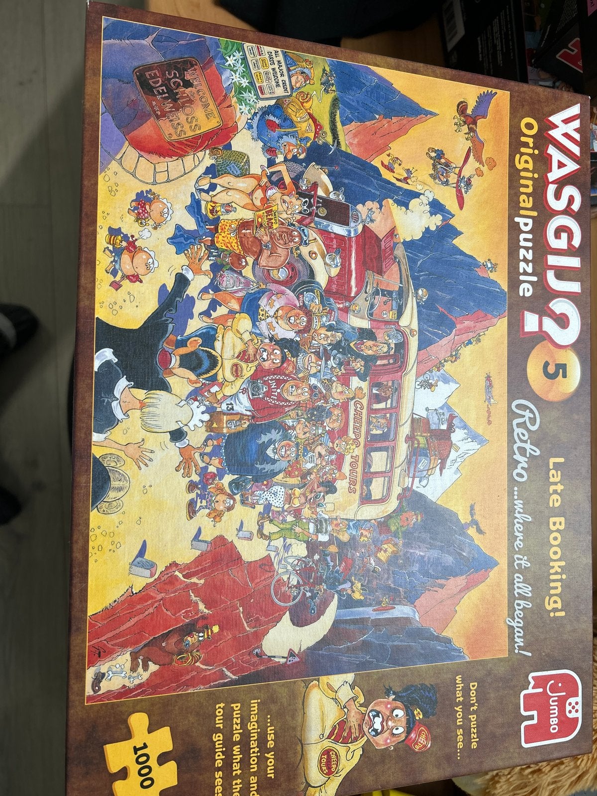 Wasgij Original 5: Late Booking! 1000 stukjes puzzel, Een of twee spelers, Ophalen of Verzenden, Zo goed als nieuw