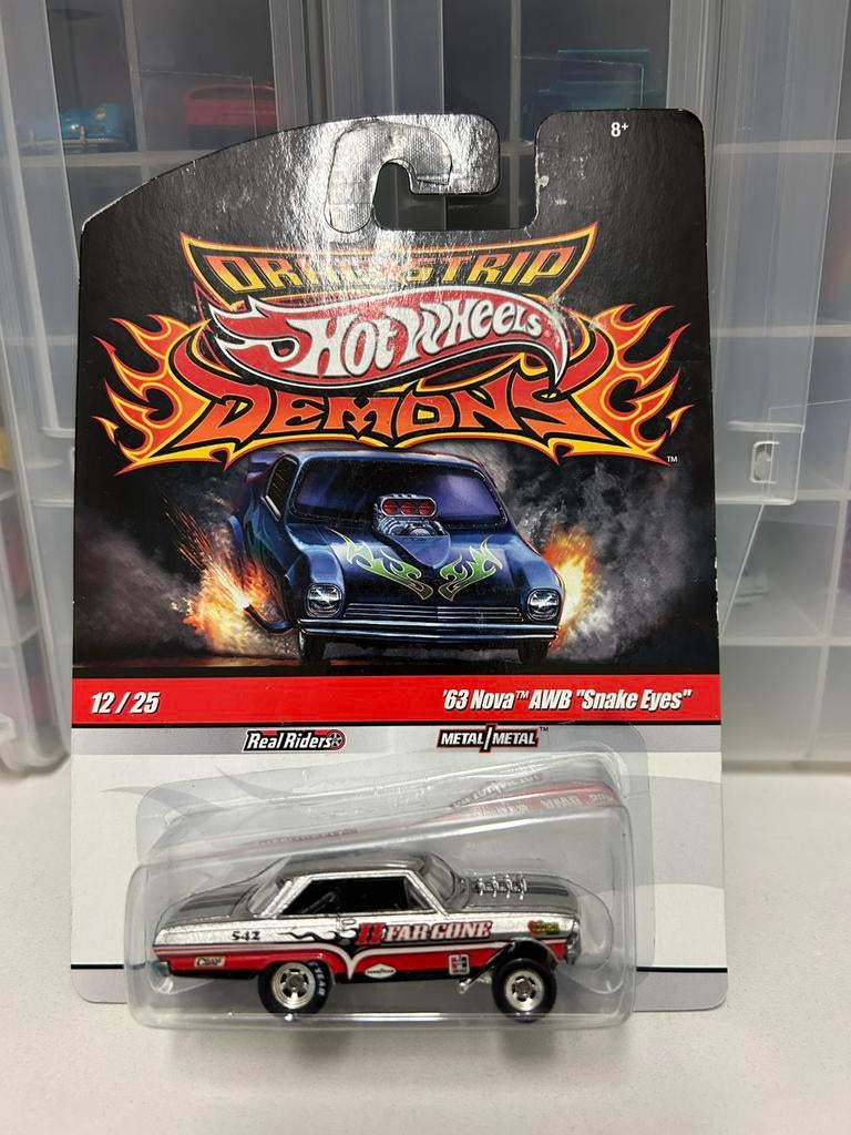 Hot Wheels Drag Strip Demons, 63 Chevy Nova, Hotwheels,, Ophalen of Verzenden, Zo goed als nieuw, Auto