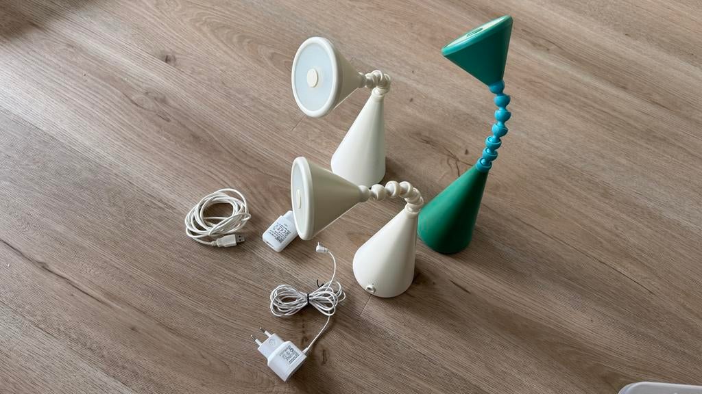 IKEA Fryebo LED Tafellampen - Set van 3, Ophalen of Verzenden, Gebruikt, Kunststof, Minder dan 50 cm