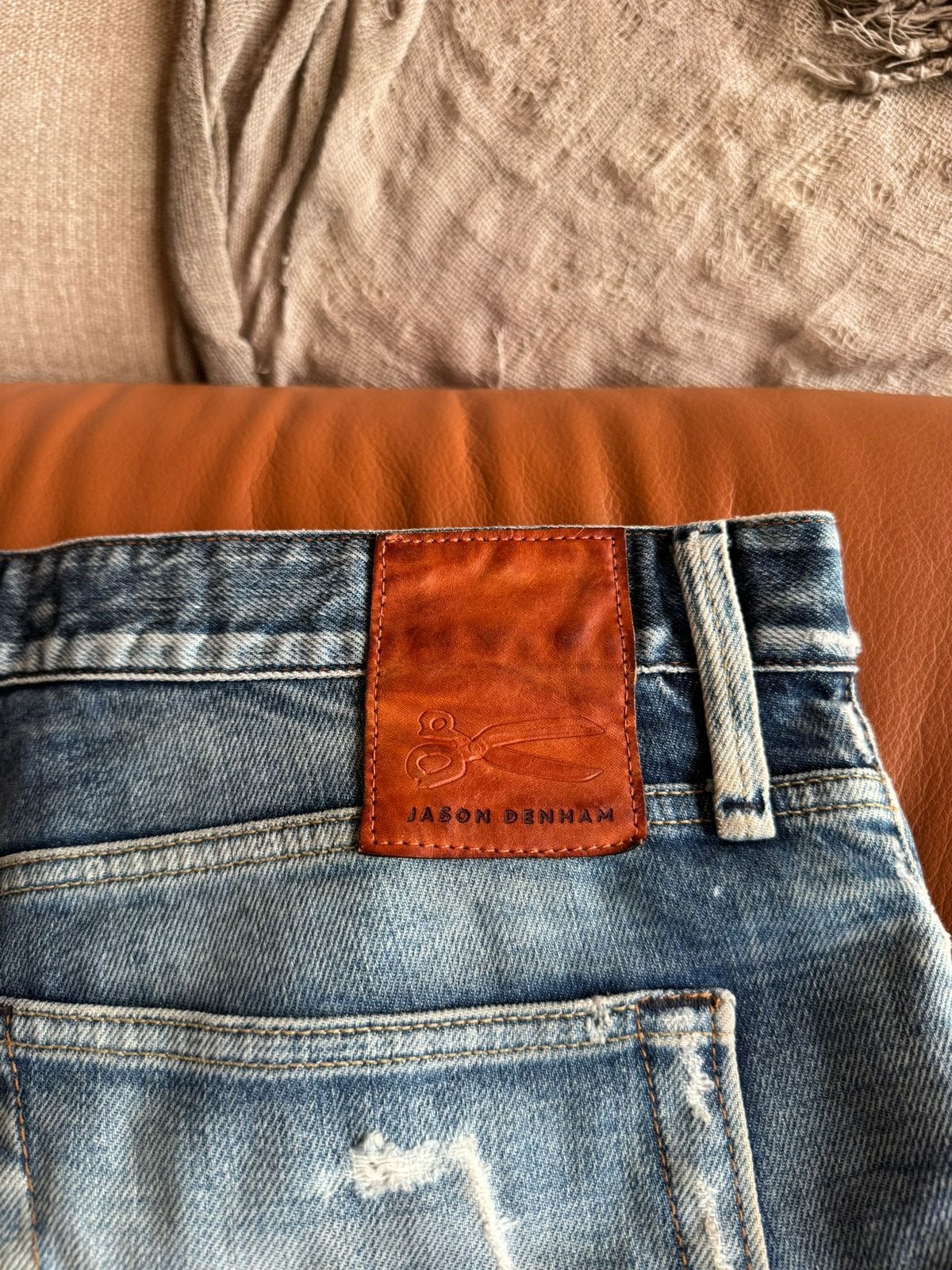 Heren broek Denham maat 32, Ophalen of Verzenden, Zo goed als nieuw, Blauw, W33 - W34 (confectie 48/50)