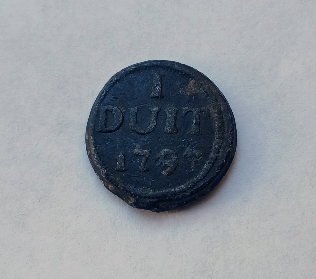 1 VOC Duit 1797 ( Noodmunt), Postzegels en Munten, Ophalen of Verzenden, Vóór koninkrijk, Overige waardes, Losse munt