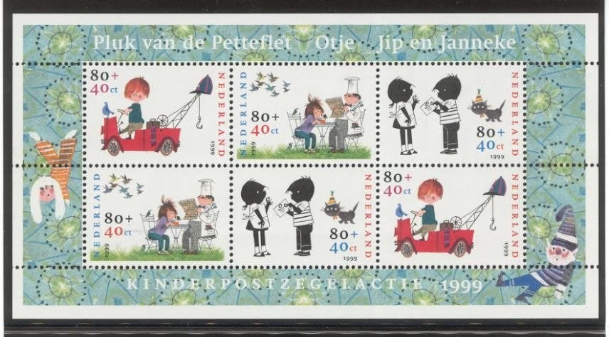 Nederland nr. 1855 Blok Kinderzegels 1999 postfris, Verzenden, Na 1940, Postfris