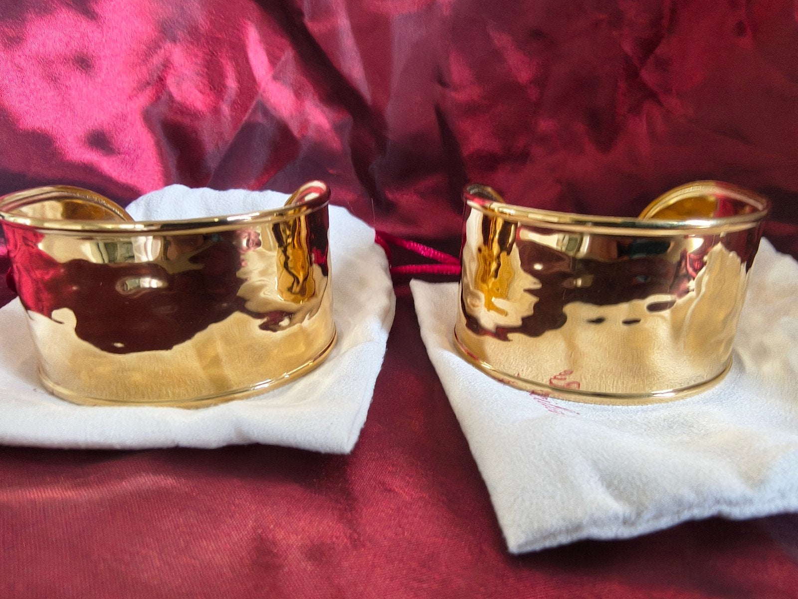 Nieuwe Golden Muse Chunky Cuff Bangle Armband (2 stuks), Verzenden, Nieuw, Goud, Overige materialen