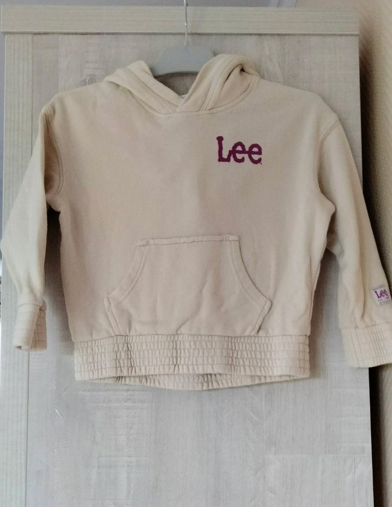 Beige hoodie Lee H & M maat 98 -104, Jongen of Meisje, Trui of Vest, H&M, Ophalen of Verzenden