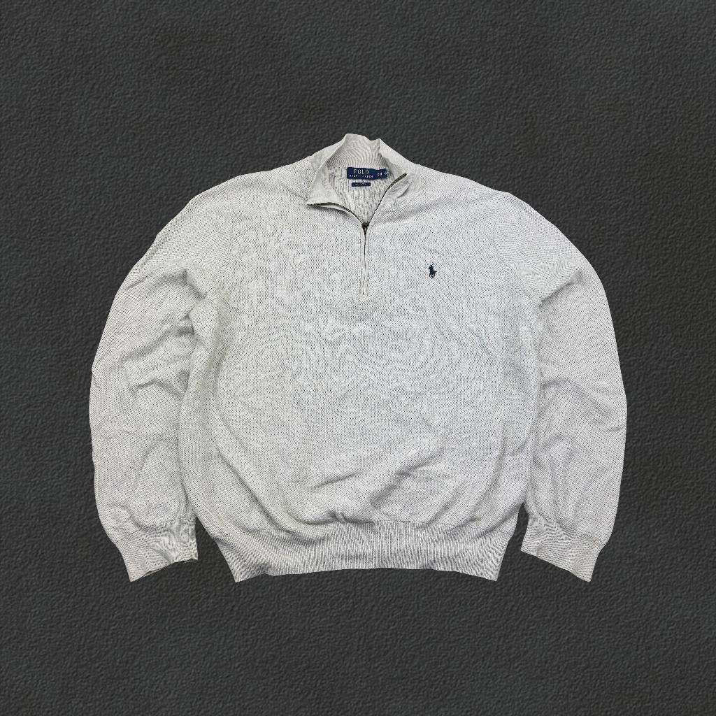 (1117) Grijze Ralph Lauren Half Zip - Heren XXL - Zeer goed, Kleding | Heren, Truien en Vesten, Zo goed als nieuw, Overige maten