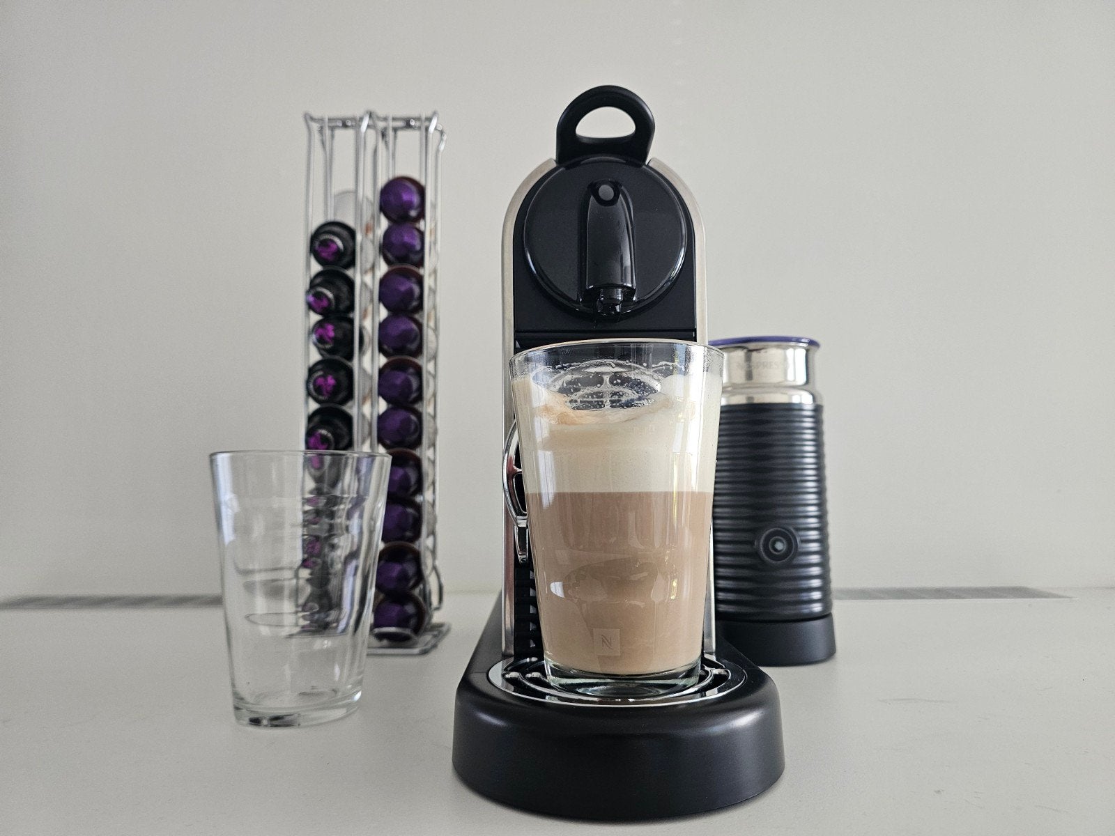 Nespresso Citiz Platinum & Milk (D146) / RVS In Topstaat!, Espresso apparaat, Ophalen of Verzenden, Zo goed als nieuw, 4 tot 10 kopjes