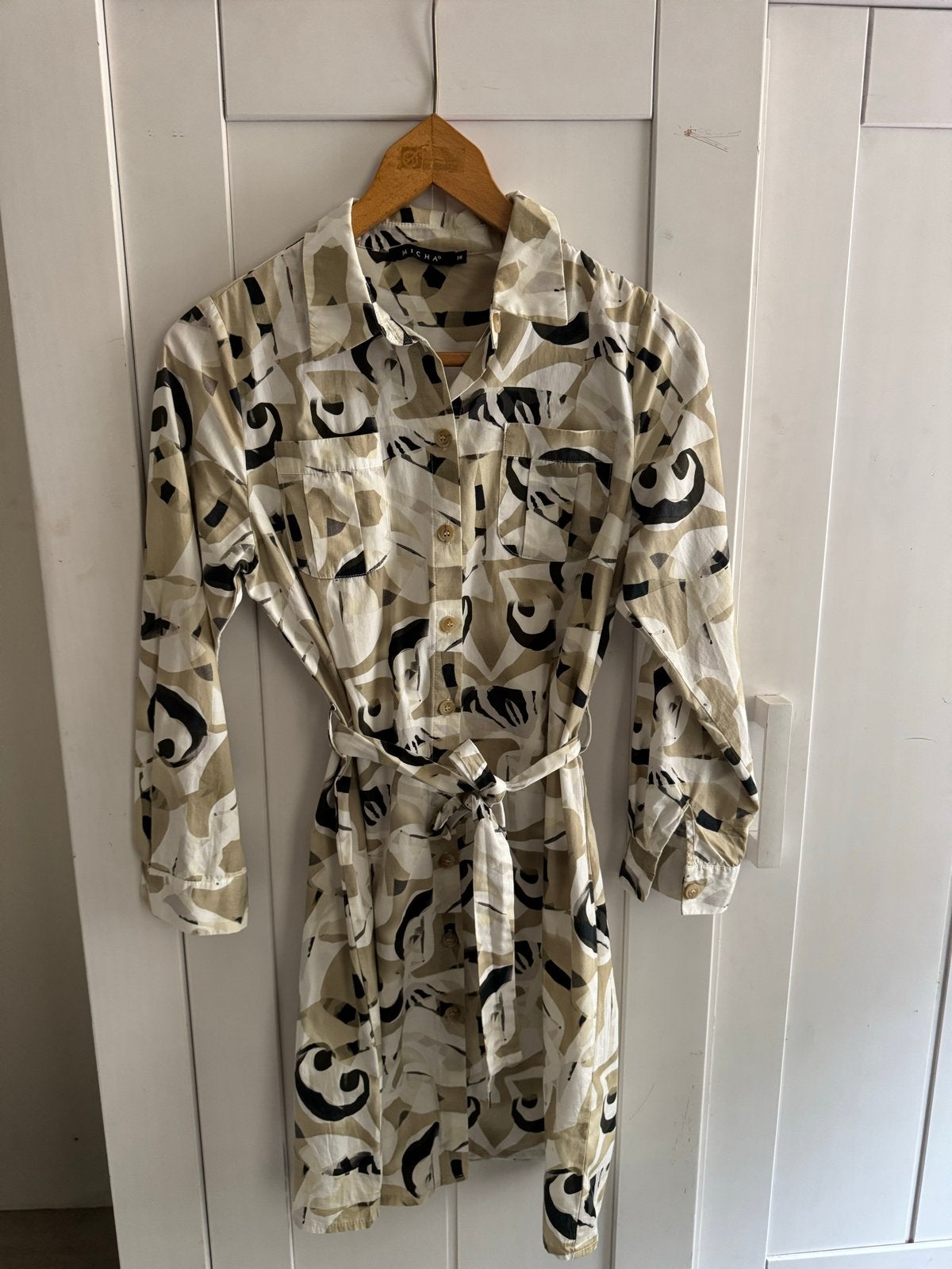 Micha blousejurk – maat 38 – 100% katoen – Zeer nette staat, Maat 38/40 (M), Beige, Ophalen of Verzenden, Zo goed als nieuw