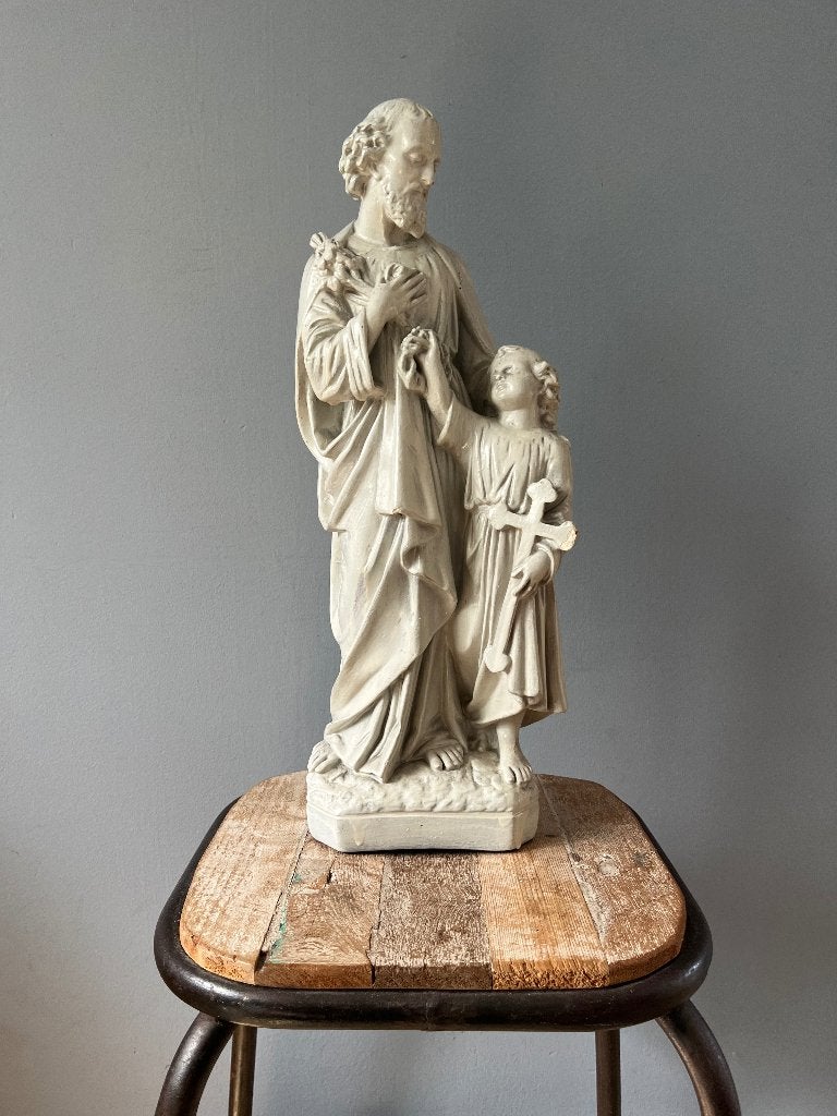 Geglazuurd terracotta beeld Heilige Jozef, Ophalen