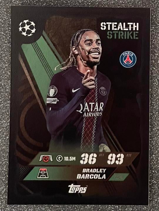 Topps MA 25/26    STEALTH STRIKE    BARCOLA    PSG, Verzenden, Zo goed als nieuw, Plaatje