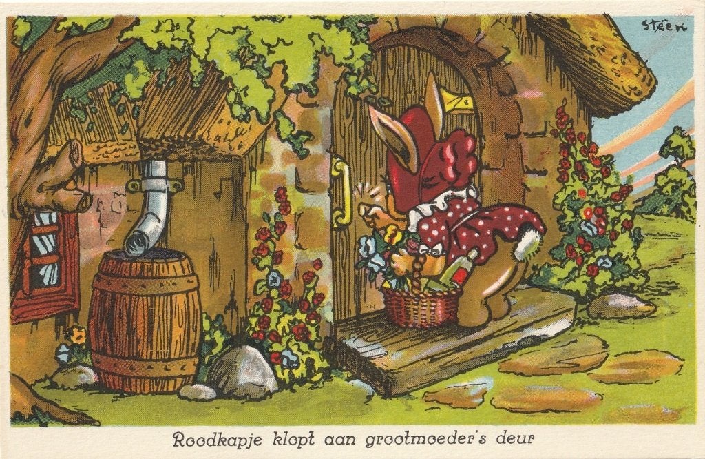 SPROOKJE TEKN STEEN , PAX UIT JAREN 40 MOOI OUDE KAART KO420, Verzamelen, Ophalen of Verzenden, 1940 tot 1960, Ongelopen, Overige thema's
