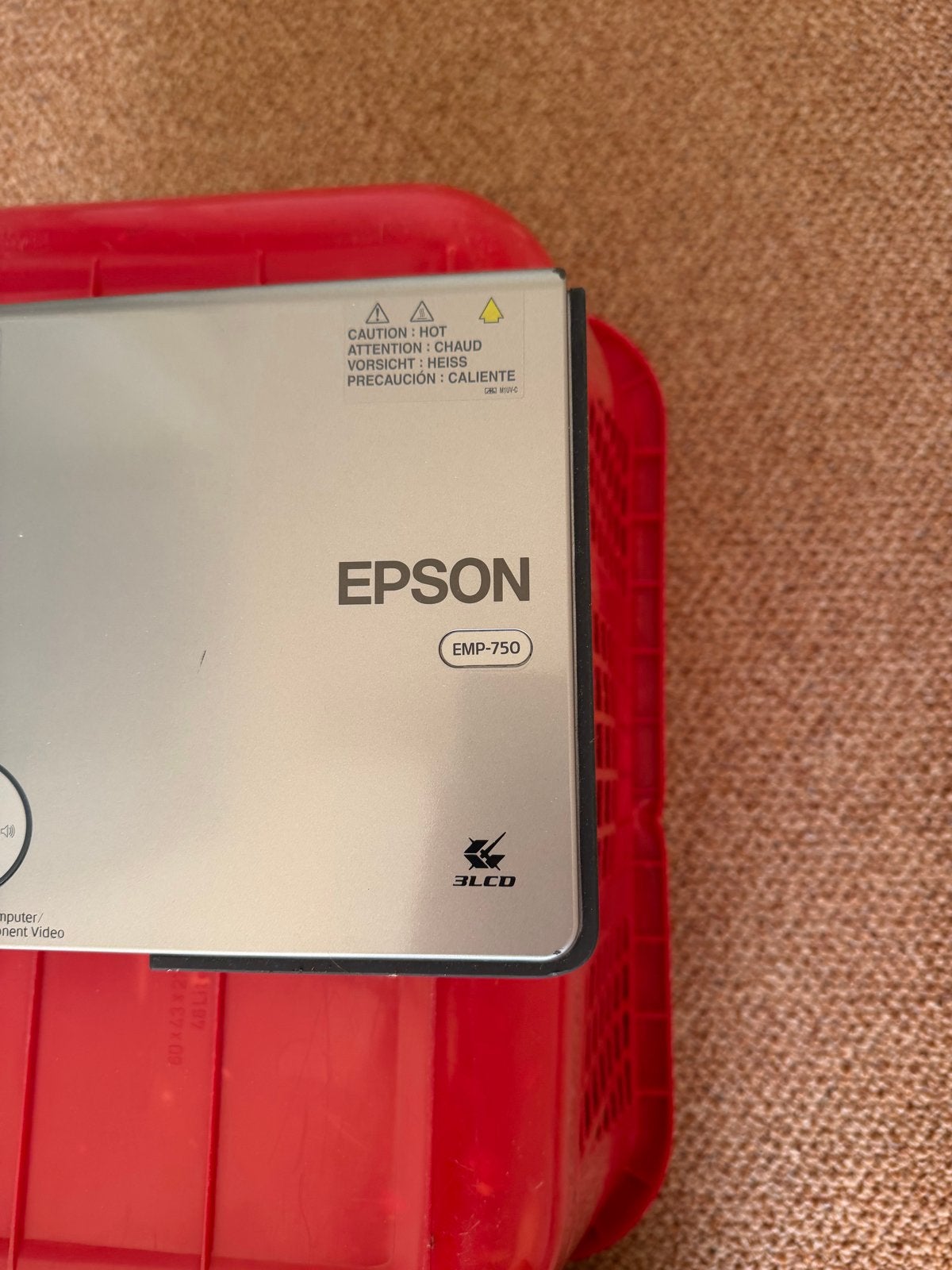 Epson EMP-750 3LCD Projector met draagtas, Ophalen of Verzenden, Gebruikt, LCD, Overige resoluties