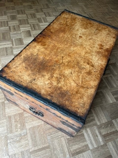 Oude dekenkist met origineel beslag - 41*120*71cm, Huis en Inrichting, Woonaccessoires | Kisten, Ophalen, Gebruikt, 50 tot 100 cm