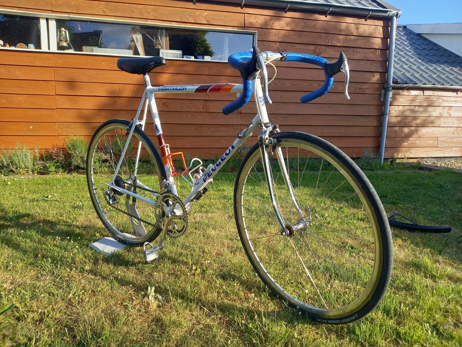 Peugeot Triathlon vintage racer- Shimano 600 & Rigida DP18, 28 inch, Gebruikt, Velgrem, 57 tot 61 cm