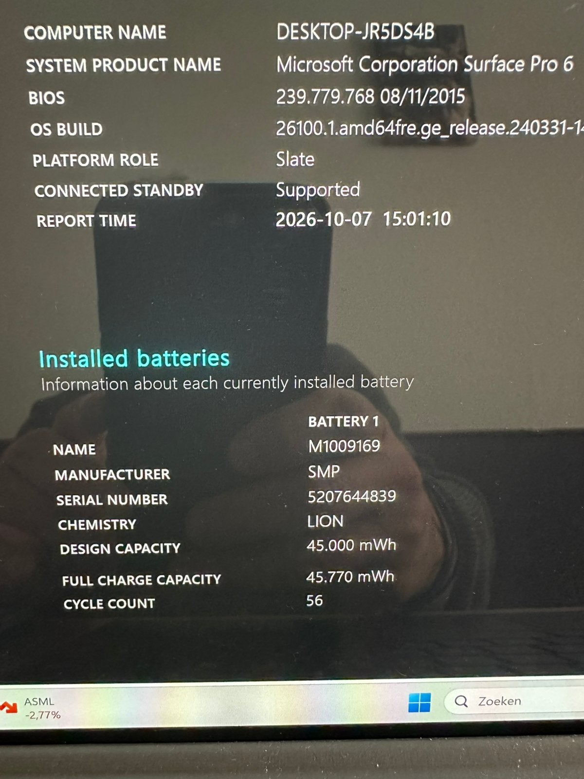 Microsoft Surface Pro 6 | i5-8350U | 8GB | 256GB SSD | Touch, 256 GB, 2 tot 3 Ghz, Qwerty, Microsoft
