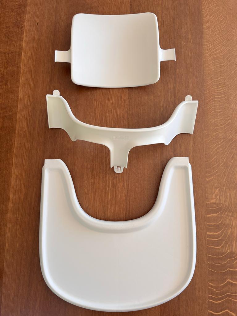 Stokke Babyset met Playtray voor Tripp Trapp, Ophalen, Zo goed als nieuw, Meegroeistoel, Afneembaar eetblad