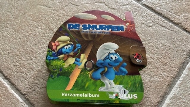Plus verzamelalbum poppetjes Smurfen, niet compleet, Verzamelen, Plus, Ophalen of Verzenden
