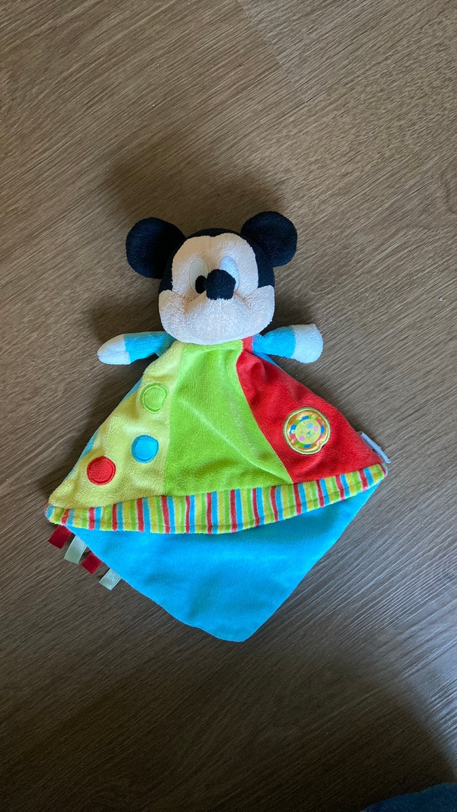 Knuffel doekje mickey mouse blauw, Ophalen of Verzenden, Gebruikt, Overige typen