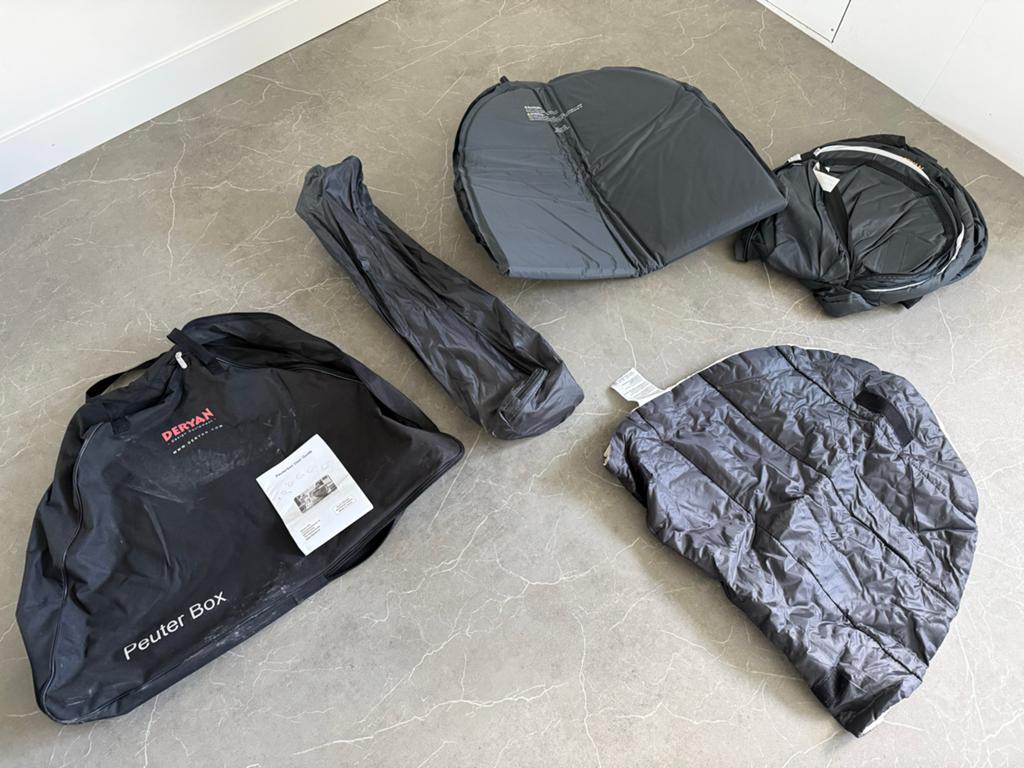 Deryan - Compact Reisbedje/Box, Ophalen, Zo goed als nieuw, Overige vormen, Boxkleed