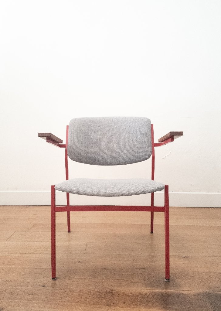 Vintage Gijs van der Sluis fauteuil, Ophalen, Gebruikt, Minder dan 75 cm, Stof