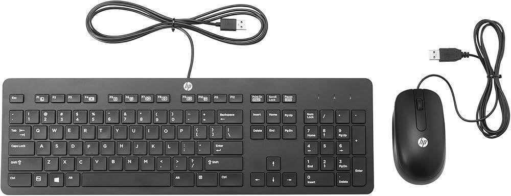 HP Slim USB Toetsenbord en Muis, Toetsenbord en muis-set, Nieuw, Ophalen of Verzenden, HP