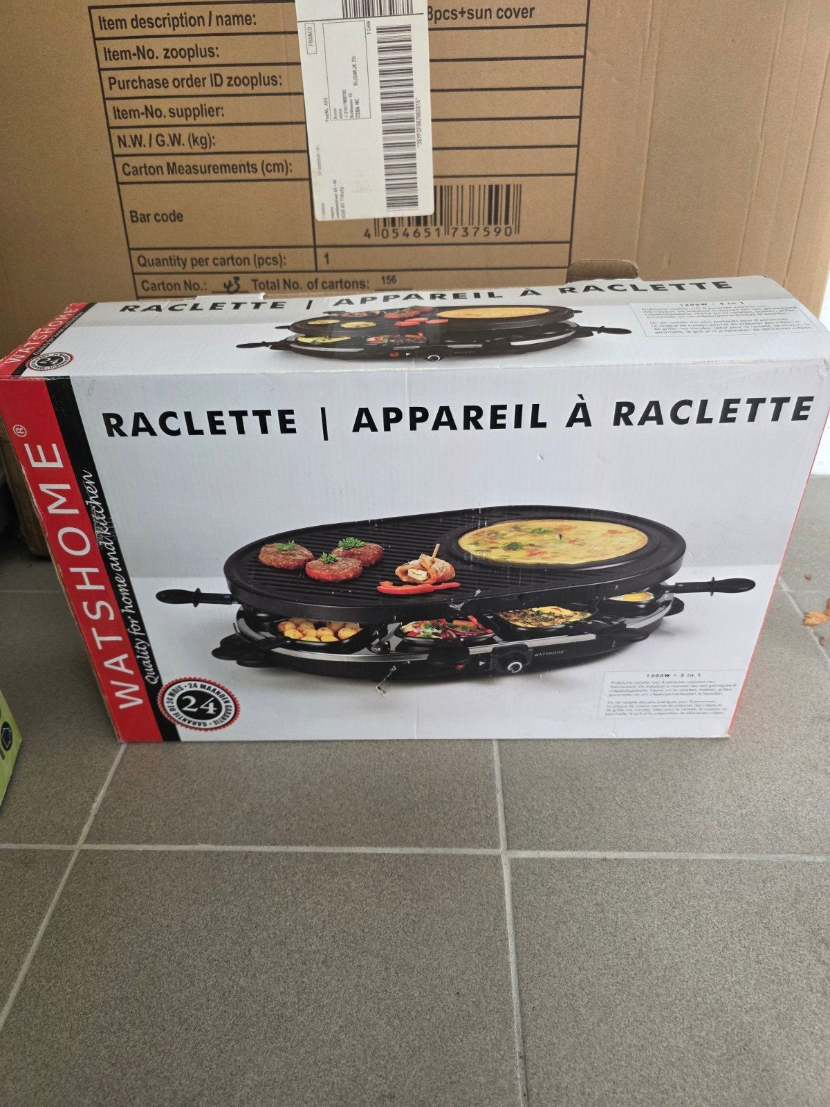 Raclette Apparaat met Grillplaat - WatsHome, Ophalen of Verzenden, Nieuw