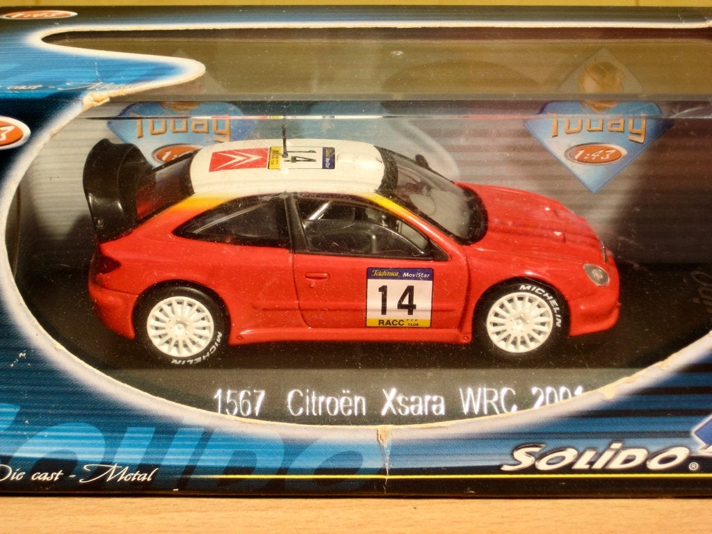 Citroen Xsara WRC #14 Loeb Elena Catalonië 2001 Solido 1:43, Ophalen of Verzenden, Nieuw, Auto, Solido