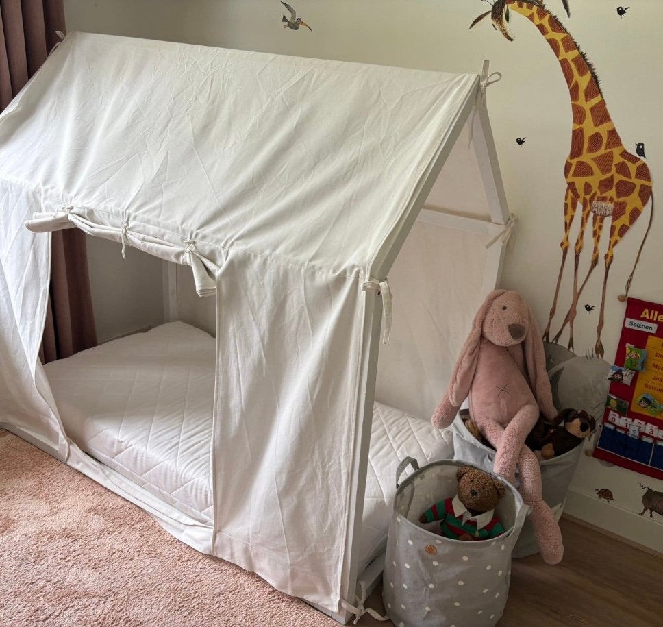 Petite Amélie bed/ huisbed met lattenbodem & incl toebehoren, 85 tot 100 cm, Gebruikt, 160 tot 180 cm, Ophalen