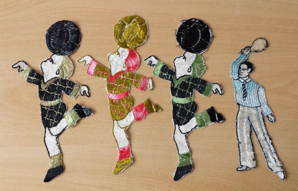 4 Turmac Applicaties Jongleurs + Tenniser - lot 5 - vintage, Overige typen, Nieuw, Ophalen of Verzenden, Turmac